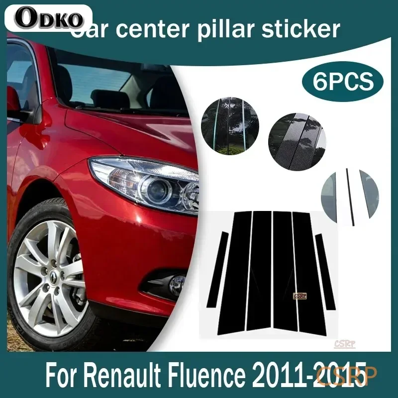 For Renault Fluence 2011-2015 Window Trim Covers Center Film Column B C Pillar Posts Sticker Car Accessories