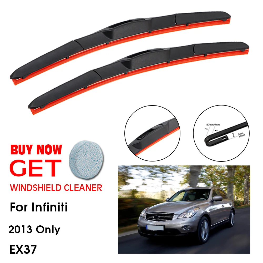 

Car Wiper For Infiniti EX37 24"+17" 2013 Only Front Window Washer Windscreen Windshield Silica Gel Wiper Blades Accessorie