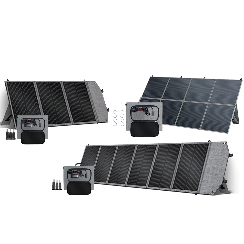CTOLITY Tragbares Solarpanel mit 400W, 200W und 100W, faltbares Solarstromsystem für Solargeneratoren, Camping, Wohnmobilreisen und Bootfahren, 23 % hoher Wirkungsgrad