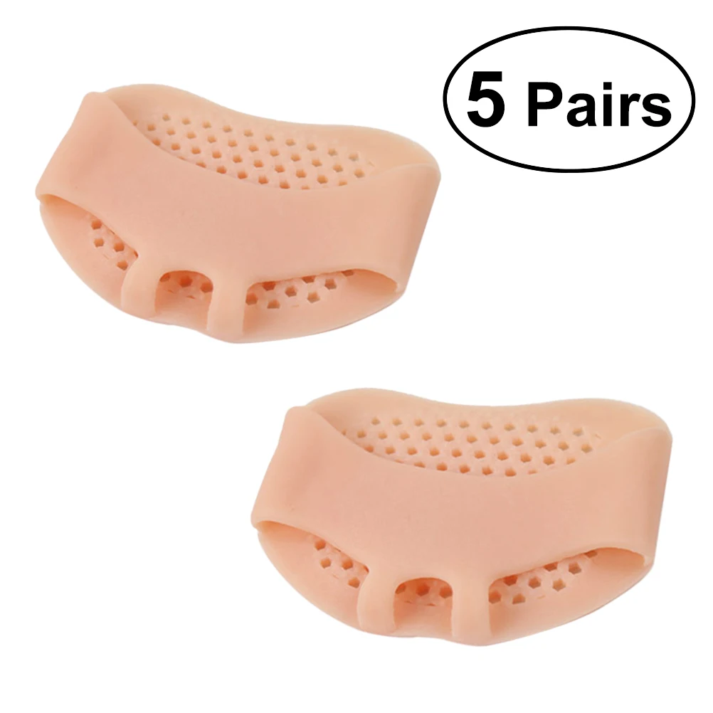 

5pcs Breathable Metatarsal Gel Pads Foot Cushions For Pain Relief Anti-Slip Ball Of Foot Inserts Extra Cushioning For