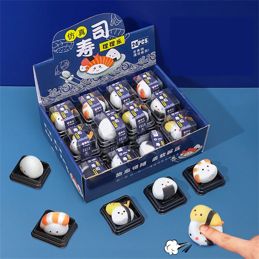 Soft Cute Creative Sushi Food Dessert Antistress Ball Squeeze Toy Squishi Mochi Rising Stress Relief Squishy Toy Sticky Fun Gift