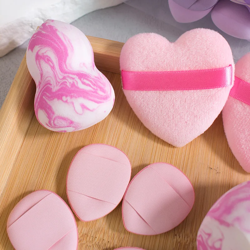 18点セット ミックスカラー ビューティーブレンダー ひょうたん 水滴 斜めカット パフ 2色 メイクアップ エッグ 乾湿両用