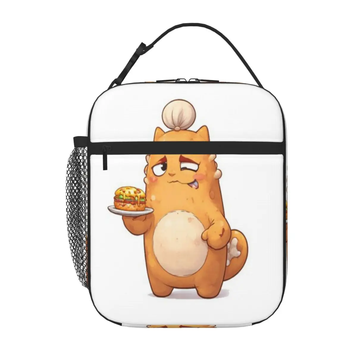Bestselling BUBU The Hungry Snack Monster Neoprene Texture Cooler Lunch Bag Long Drive Insulated Food Bag