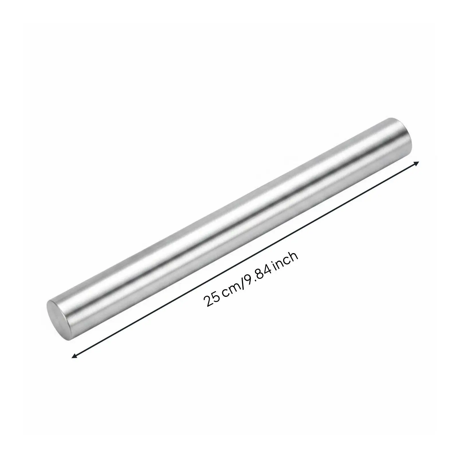 3x3 Pieces Stainless Steel Rolling Pin Easy to Clean Hollow Rolling Pin Lightweight Pastry Rolling Pin 10-inch 25CM Ss