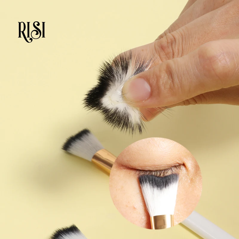 RISI Professional Eyelash Shampoo Brush New Shaped Cleansing Brush For Eyelash Extension Lash Shampoo Brush Lash Cleaning Brush