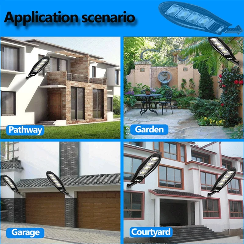 farola solar 168LED incorporada 3000MAH LED impermeable al aire libre actualizado para la pared del jardín