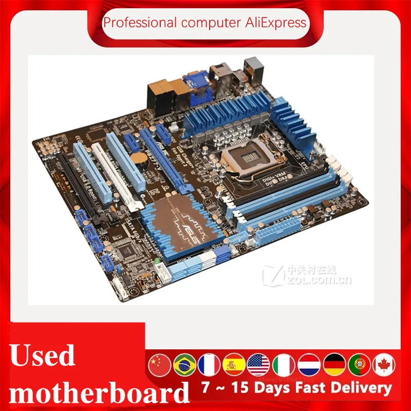 Imagem -02 - para Asus P8z77-v Computador Placa-mãe Lga 1155 Ddr3 para Intel Z77 P8z77 Desktop Mainboard Sata ii Pci-e X16 Usado