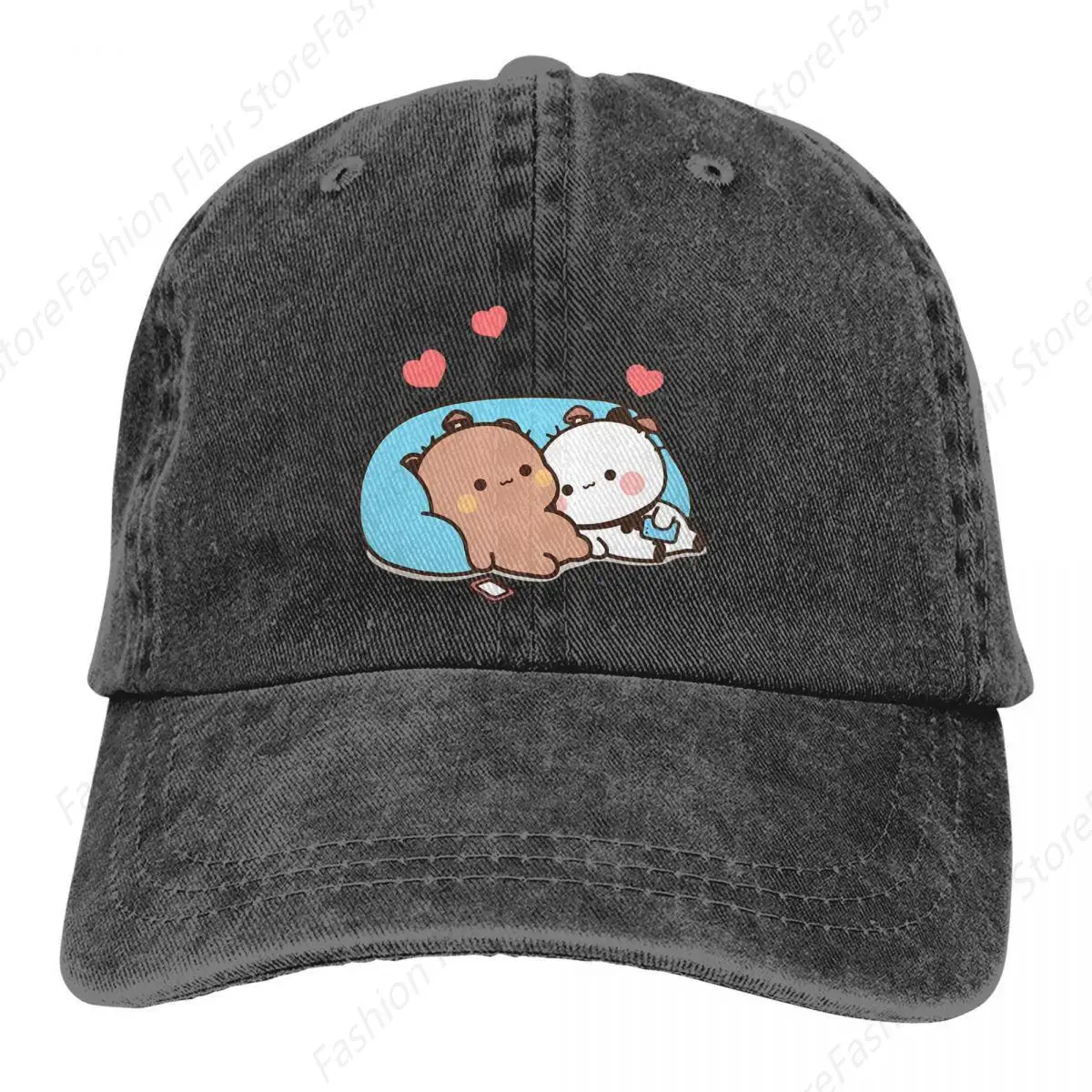 Milk and Mocha Bubu Dudu Multicolor Hat Peaked Women's Cap Bear And Panda Personalized Visor Protection Hats