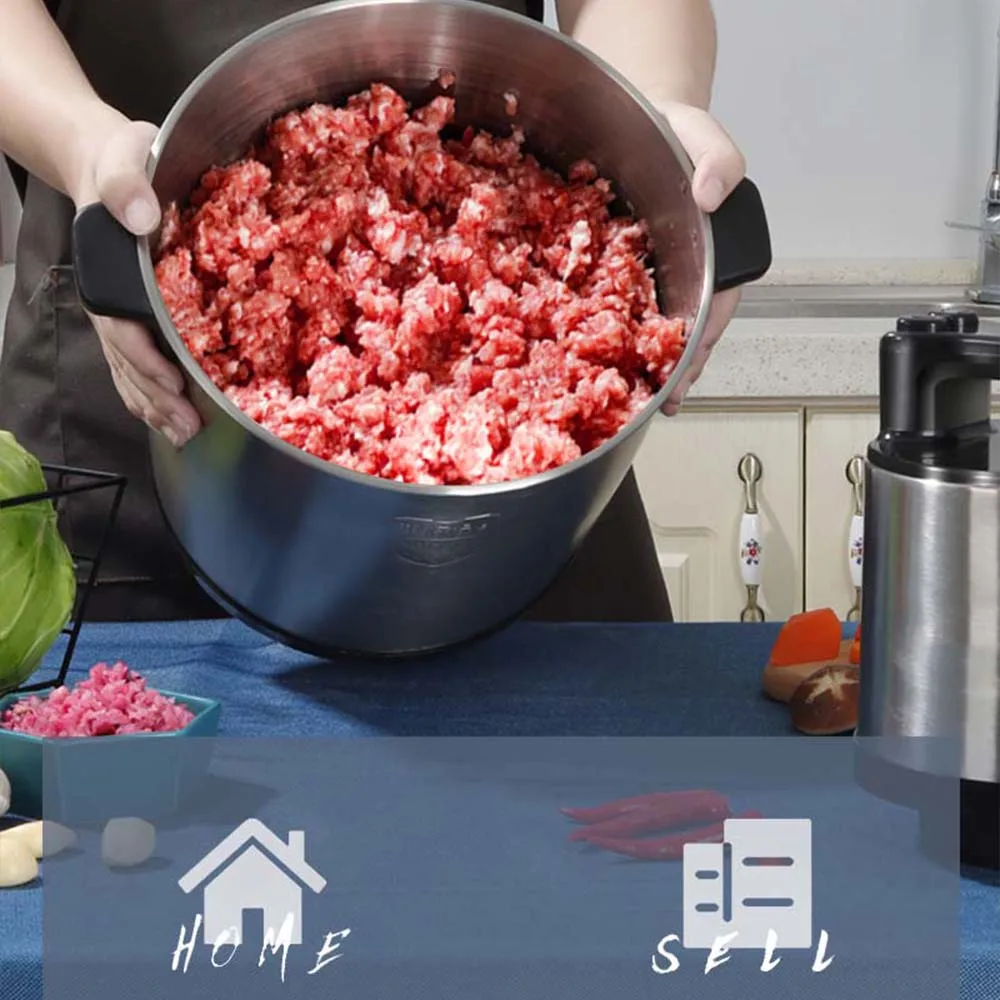 Мясорубка на 10 л, коммерческая овощерезка большой емкости, многофункциональная кухонная машина из нержавеющей стали