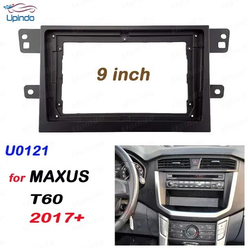 Imagen 1 del producto Para MAXUS T60 2017+ 2 Din 9 pulgadas marco de Panel de Fascia de Radio de coche con Cable GPS Mp5 y Kit de tablero de instalación de plástico CAN
