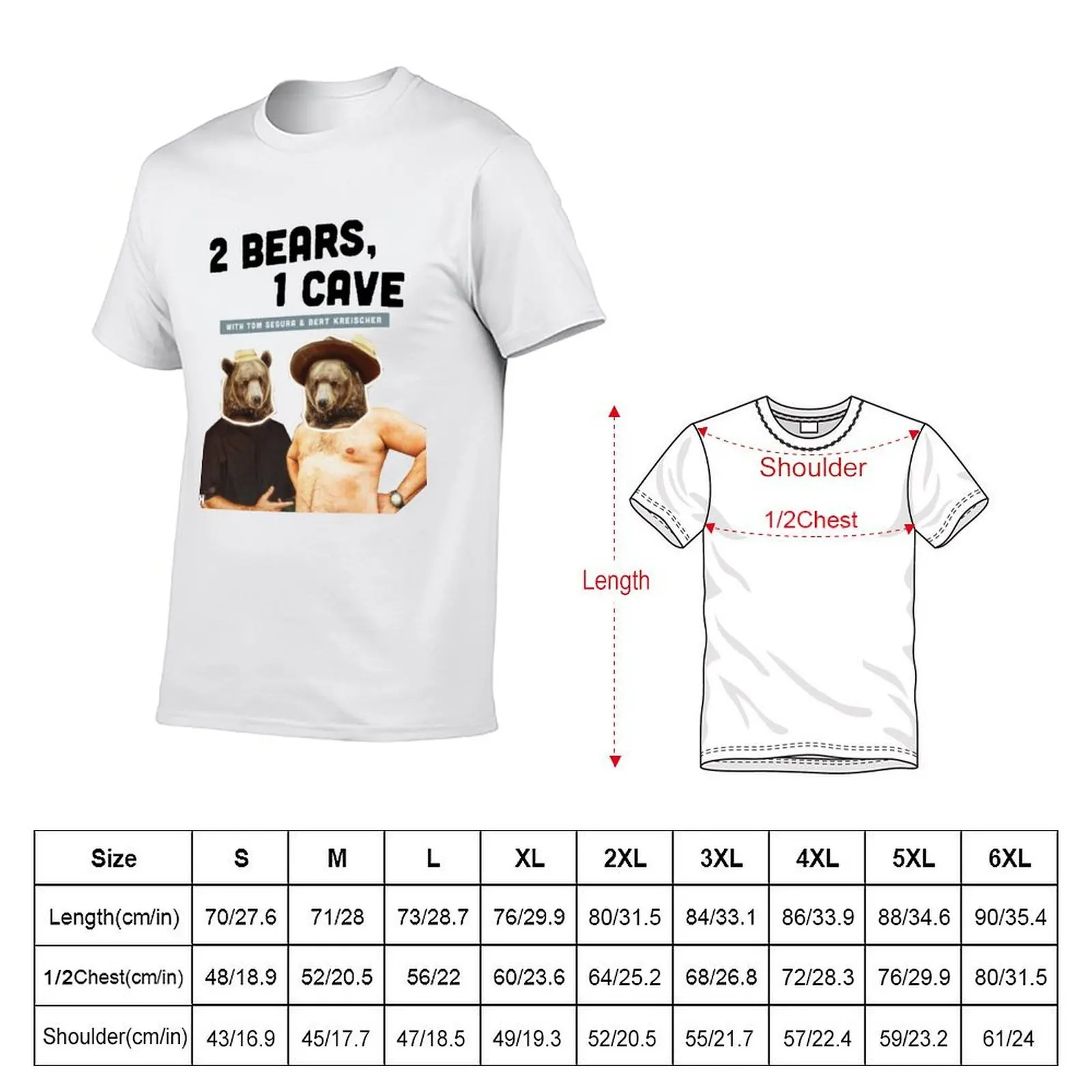 2 Bears, 1 Cave Original Podcast T-Shirt t shirts designer t shirt man cotton man t shirts for men T-shirt