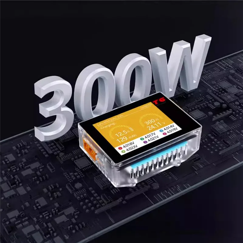 

2025 New-300W Intelligent Balance Charger DC/PD Dual Input Charger For 1-6S Lipo Lihv/Lipo/Life/Lilon/Lixx Battery