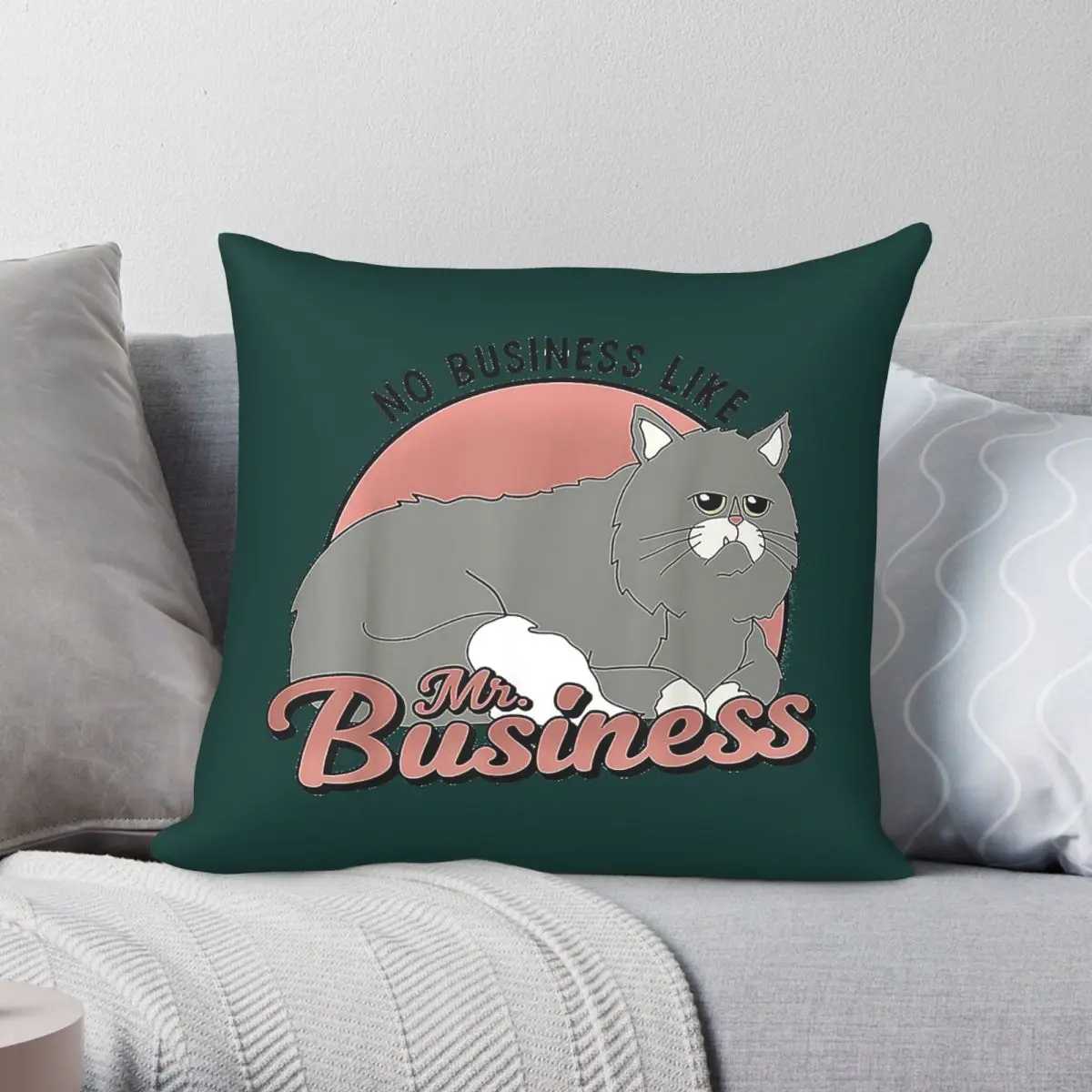 Bob's Burgers No Business Like Mr Business Pillowcase Polyester Linen Velvet Zip Decorative Throw Pillow Case Car Cushion Cover