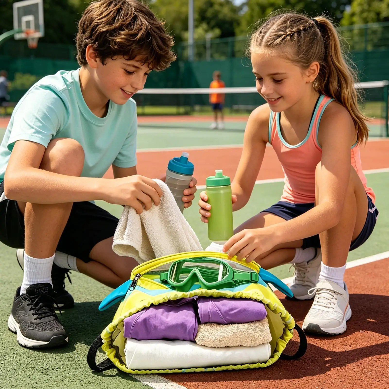 Children's Swimming Bag Kids Waterproof Storage Shoulder Packs Hand Luggage Backpack Wet Dry Separation Bag Large Capacity Pouch