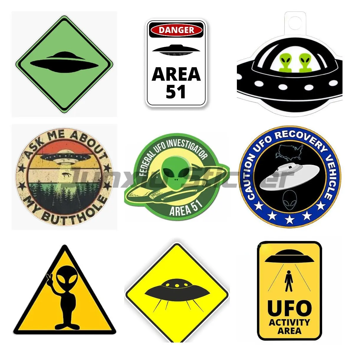 Federal UFO Investigator Sticker Decal UFO Area 51 Space Laptop Funny Car Stickers Vinyl Graphics Car Accessories