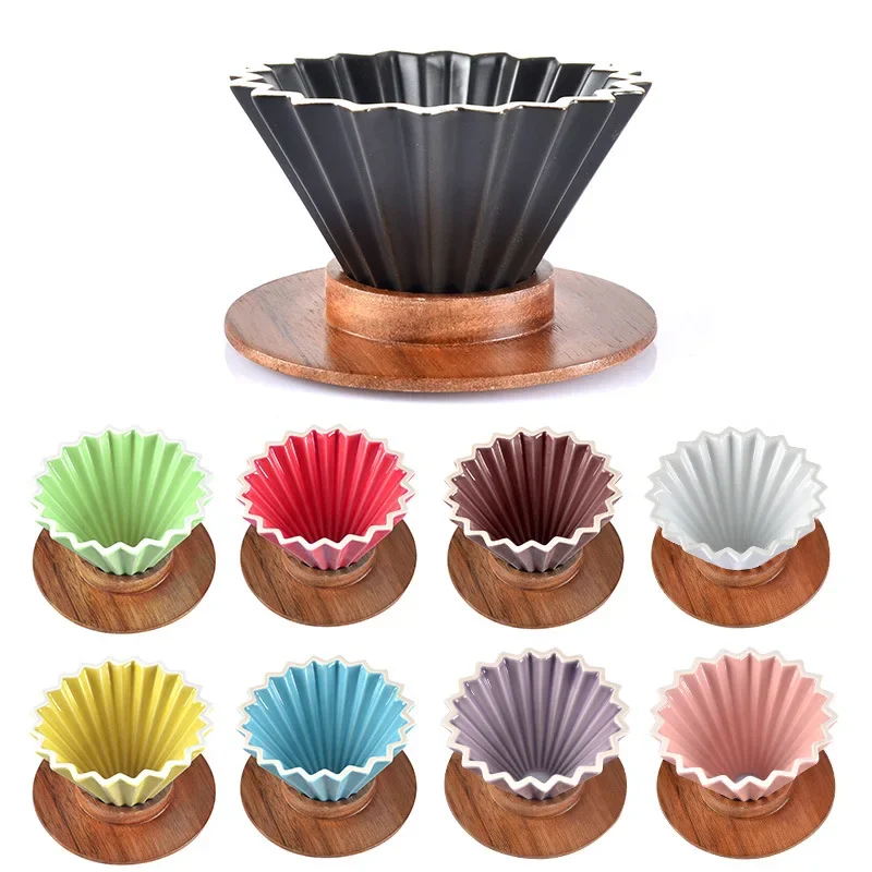 

-For Ceramic Origami Style Filter Cup 1-2 Cups Barista Tool Coffee Dripper