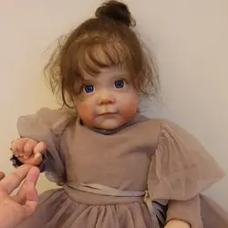 22 inch Maggie Girl Lovely Reborn Bebe Reborn Doll with Rooted Hair muñeca bebe reborn bebê reborn bebê reborn reailista