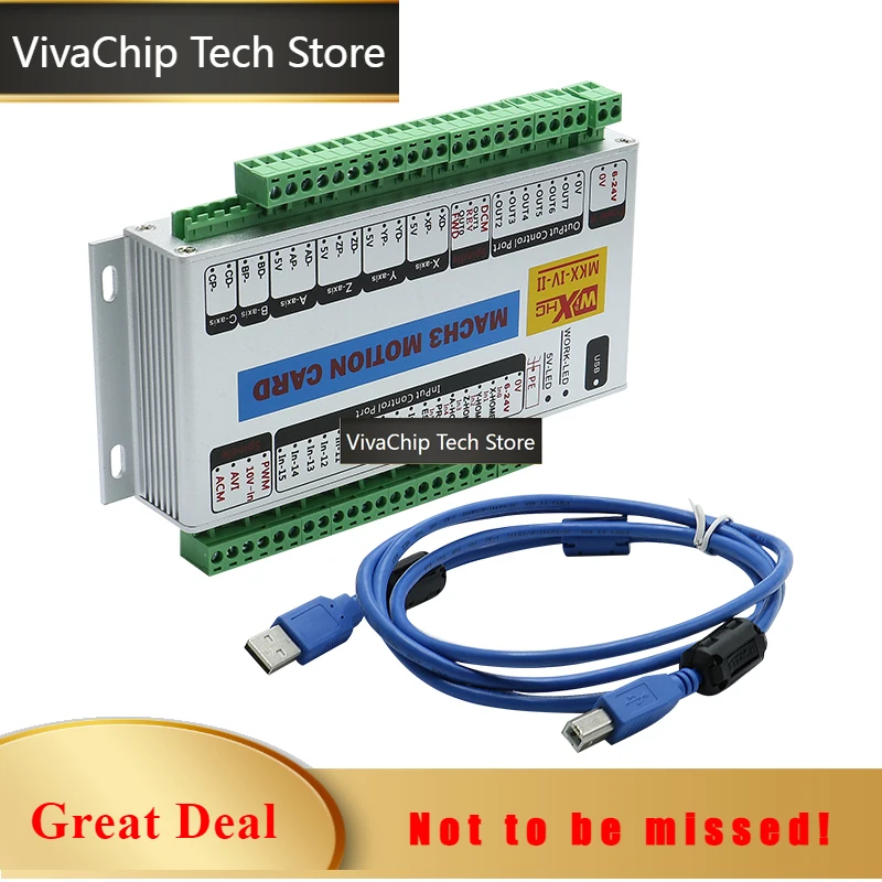 VivaCTXHC MKX-ET Ethernet USB Mach3 Breakout Board 3 4 6 Axis Motion Control Card 2MHz Support For CNC Engraver Stepper Servo Mo
