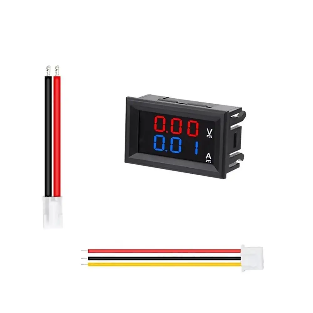 1Pcs DC 0-100V 10A Digital Voltmeter Ammeter Red Blue LED Display High Precision Dual Display Volt Gauge DSN-VC288 Module