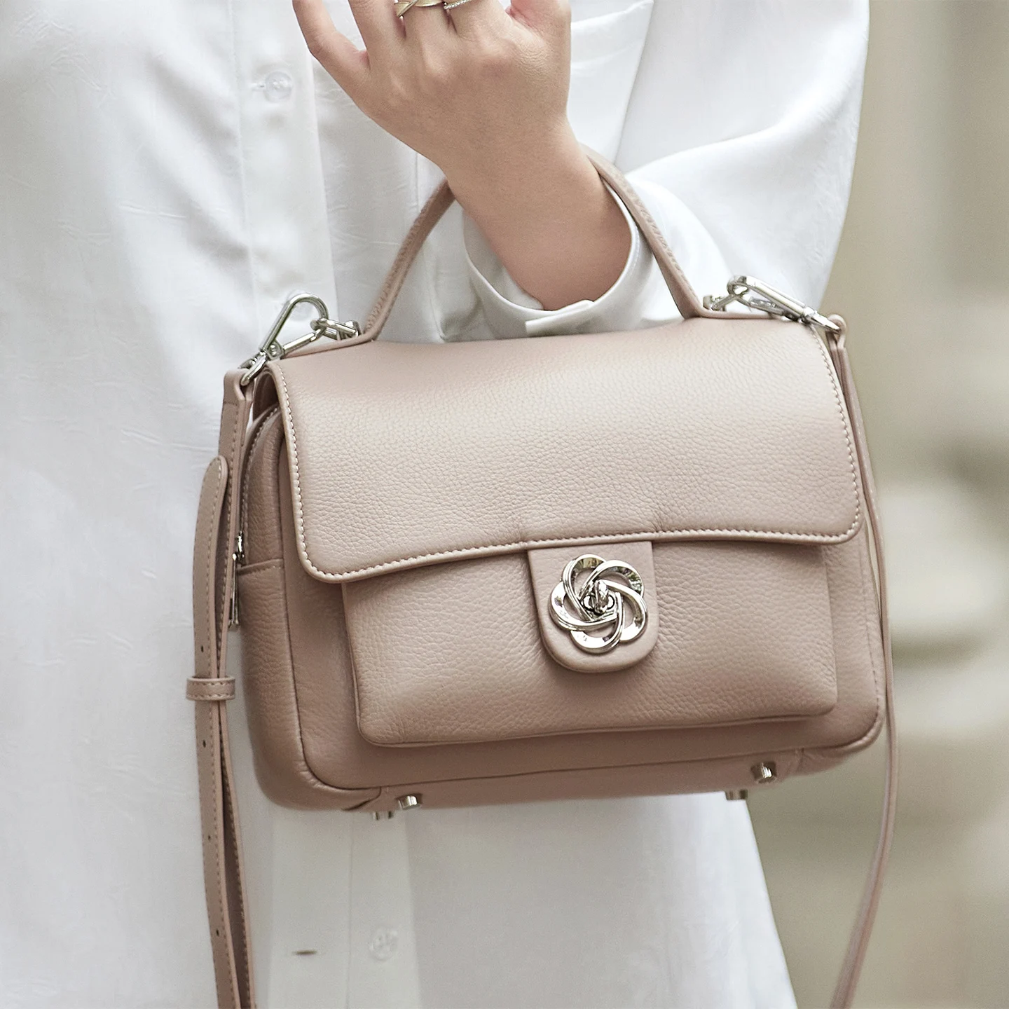 ZOOLER 2026 New Women Leather Handbag First Cow Leather Women Shoulder Bag Girls Fashion Designed Handcrafted Skin Purses#AL706