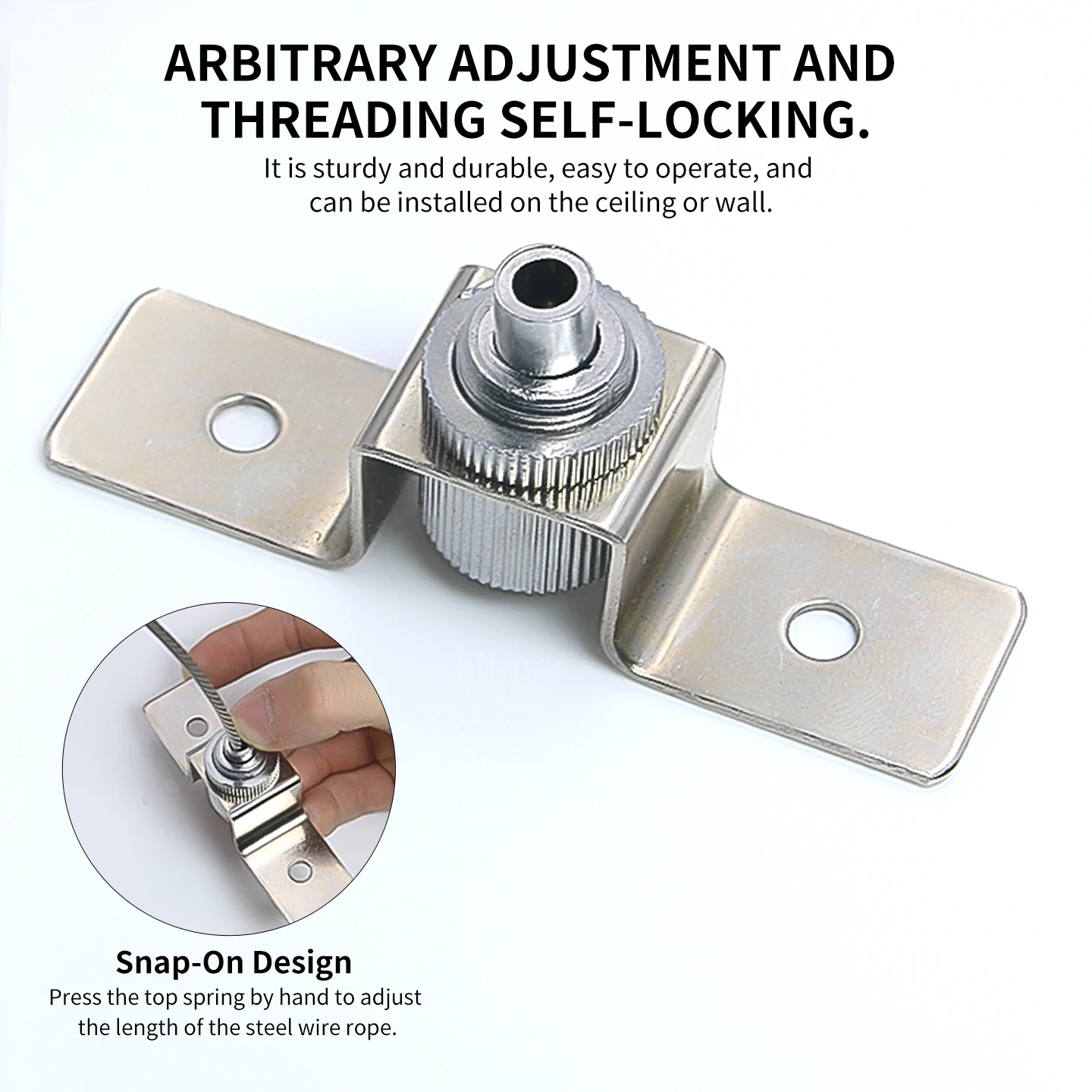 طقم طلاء معلق على كابل من الفولاذ المقاوم للصدأ 3 مم 304، حبل معدني قابل للتعديل، يمكن استخدامه لإصلاح تركيبات الإضاءة/لوحات الإعلانية المعلقة #5