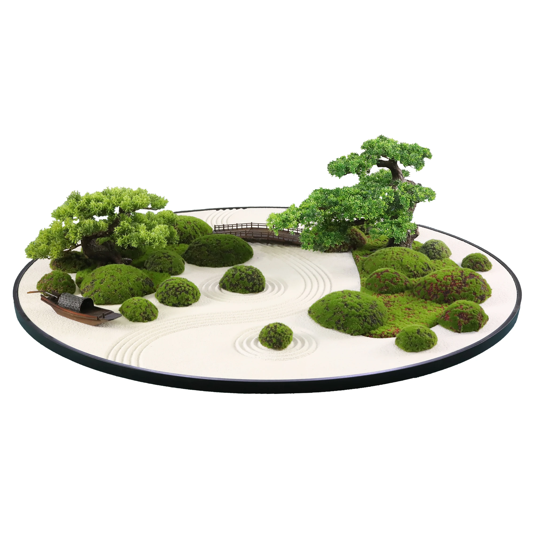 Table Center Turntable Decoration Simulation Flower Landscape Decoration Large Round Table Flower Art Sand Table