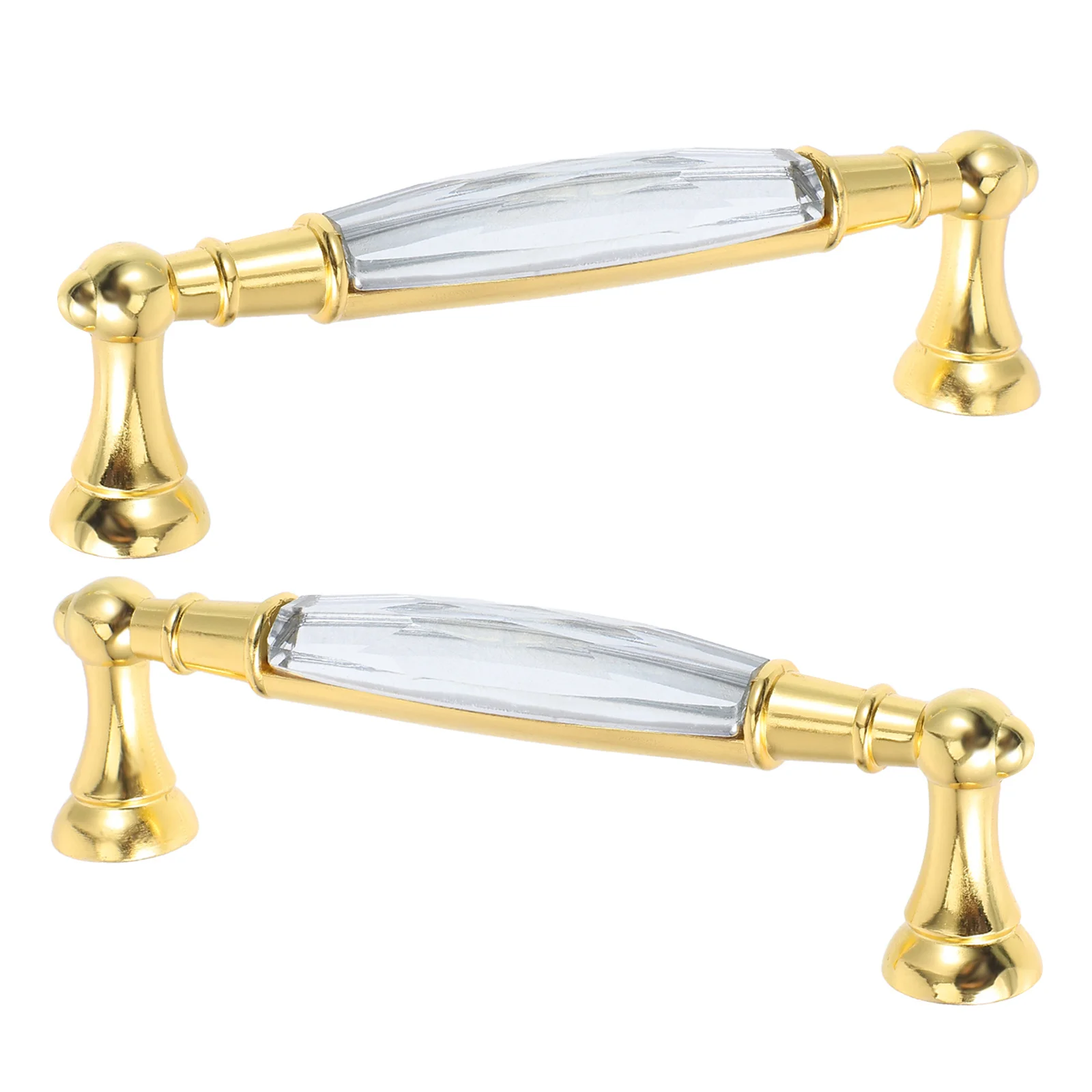 

2Pcs Crystal Glass Cabinet Knobs Clear Elegant Kitchen Drawer Handles Modern Dresser Pulls Decorative Handles Crystal Door Knobs