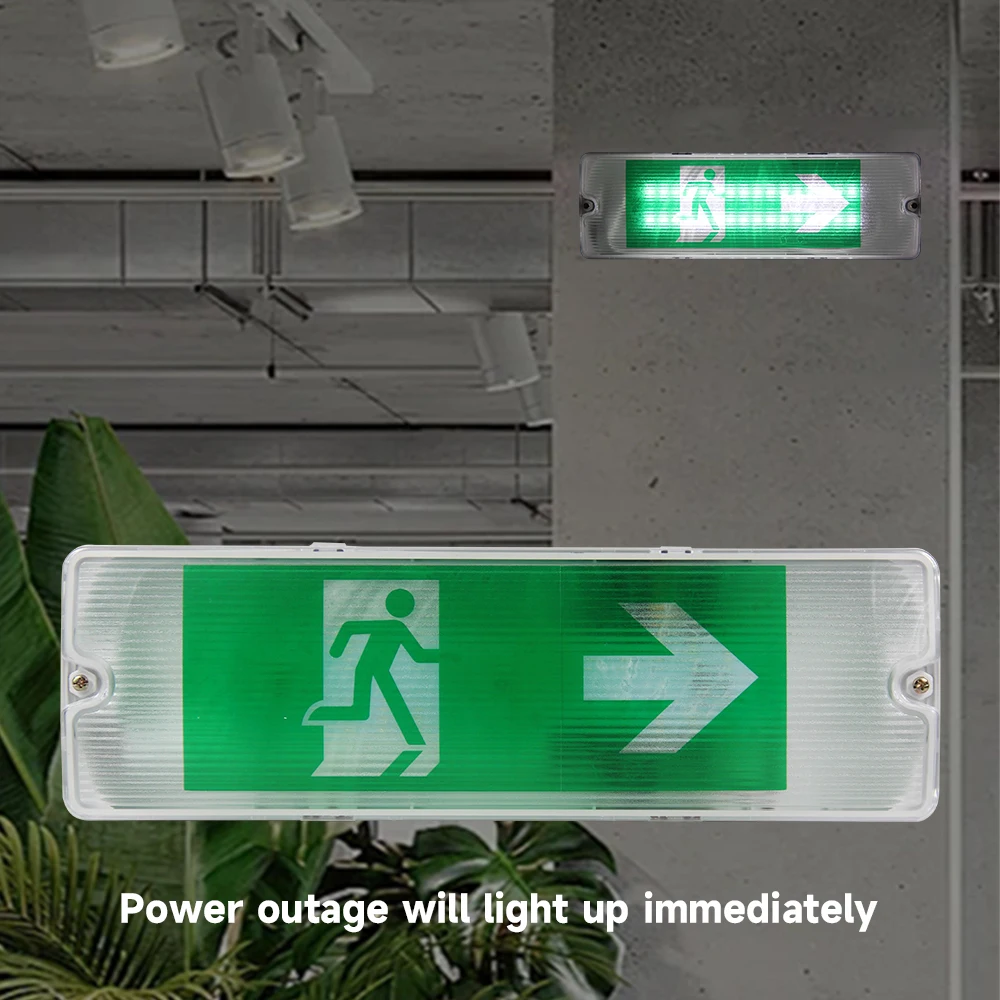

LED Fire Fighting Light Emergency Evacuation Exit Light Wall Mounted Rechargeable Emergency Lamp Indoor Light for Power Outage