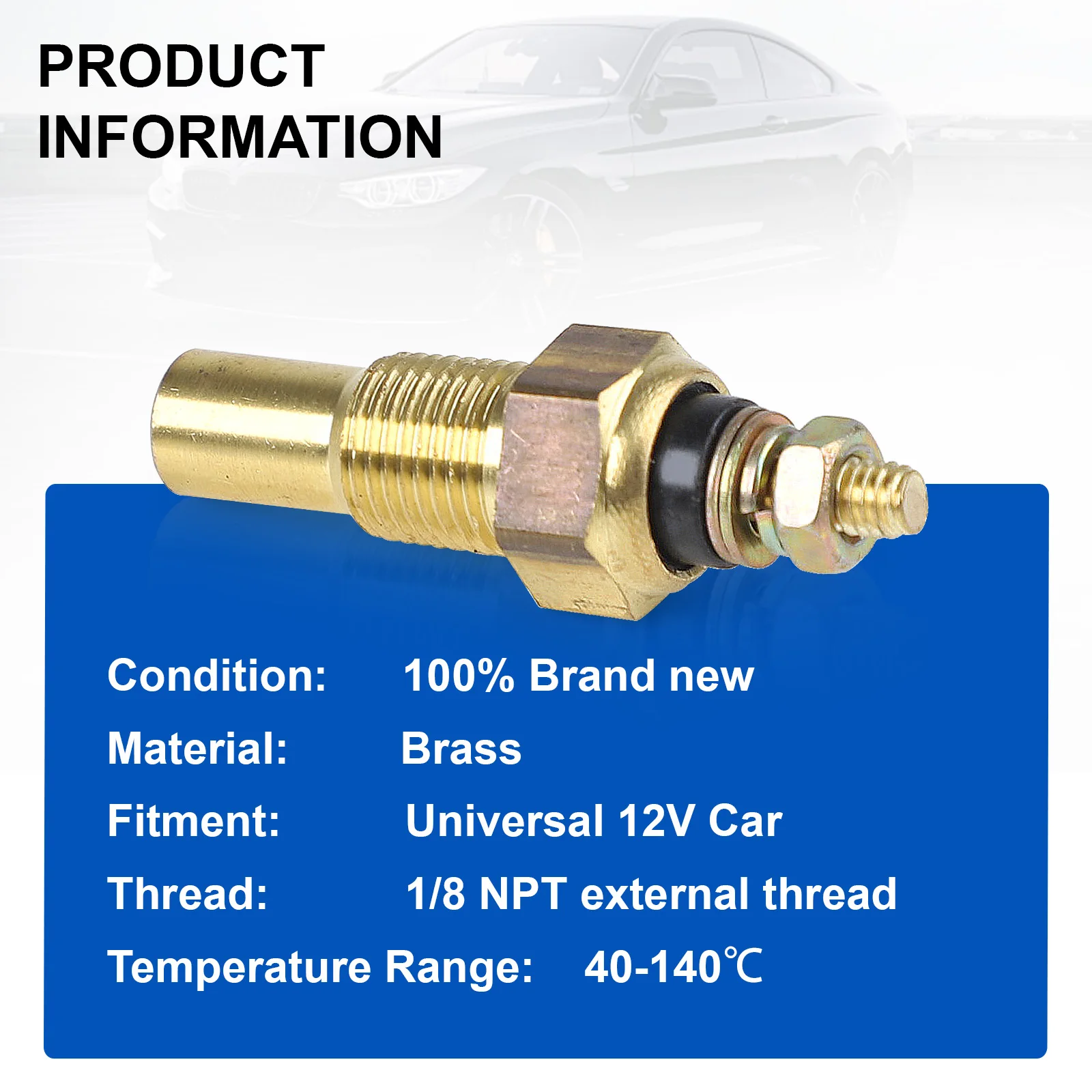 Sensor de temperatura eléctrico Universal 1/8 NPT para agua/aceite, 0 - 300f Transmisor emisor al por mayor Unidad de envío Descuento Venta caliente