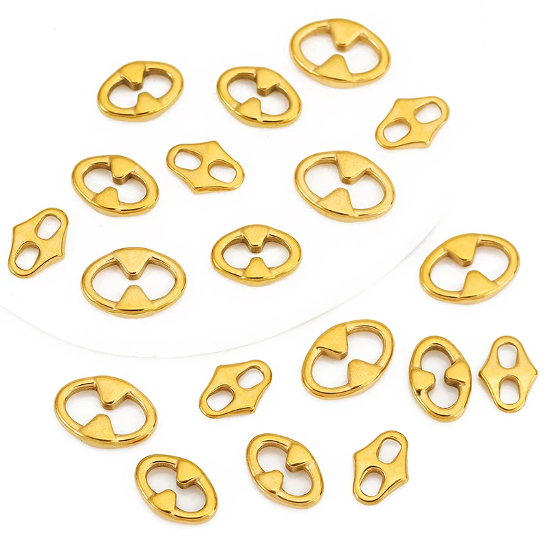 

5pcs Stainless Steel Pig Nose Clasps for Women Jewelry Making Bracelets Necklaces Earrings Connectors Charms Jewelry Supplies