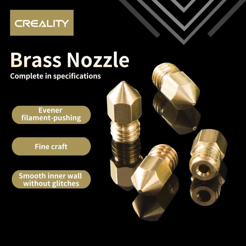CREALITY 25 Stück MK8 Düsen, 3D-Drucker-Extruder, Messingdüsen mit Schraubenschlüssel, Aufbewahrungsbox für Ender 3/Ender 5 3D-Drucker-Düsen – Detail 9
