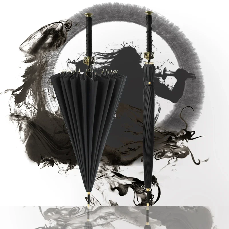 

Katana Samurai Umbrella Automatic Corporation Портативный ветрозащитный современный зонт для мужчин Китайский Parapluie Homme Rain Gear YYY40XP