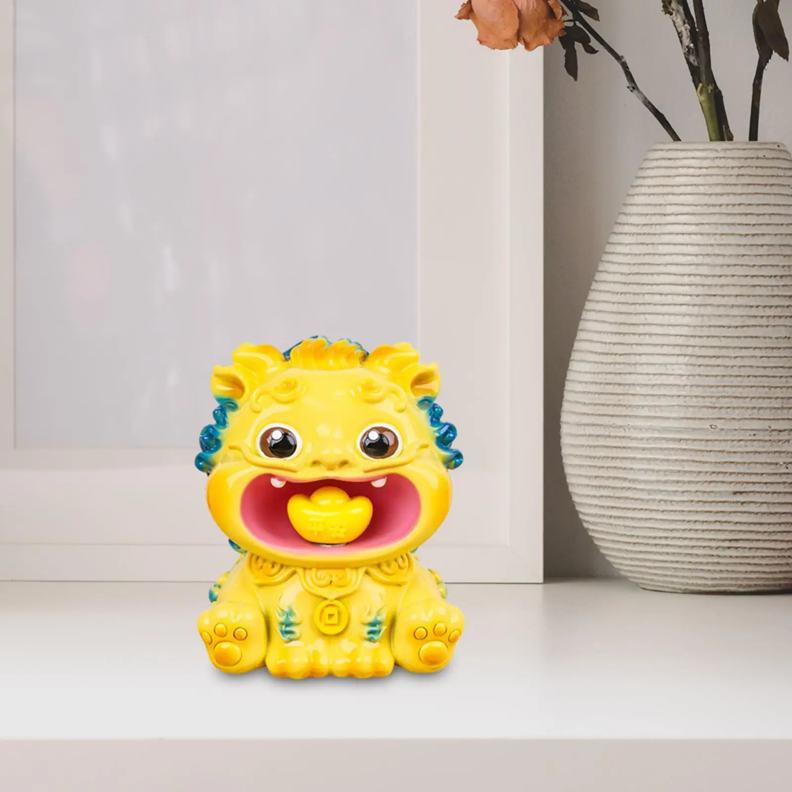 Fengshui Pixiu Statue Animal Figurine Ingot Decorative Souvenirs Gift Ornament