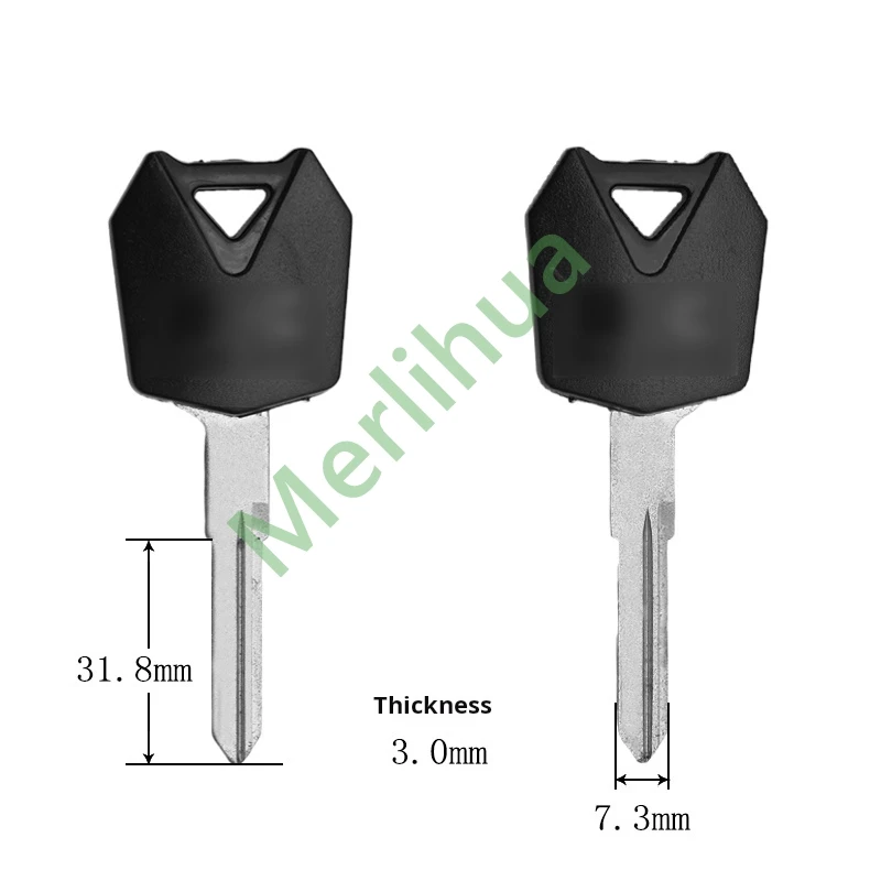 Kawasaki motorcycle key, suitable for: Kawasaki KLR650 KLX650 KLE400 KLE500 motorcycle key embryo 636 ZRX1200(Can install chips)