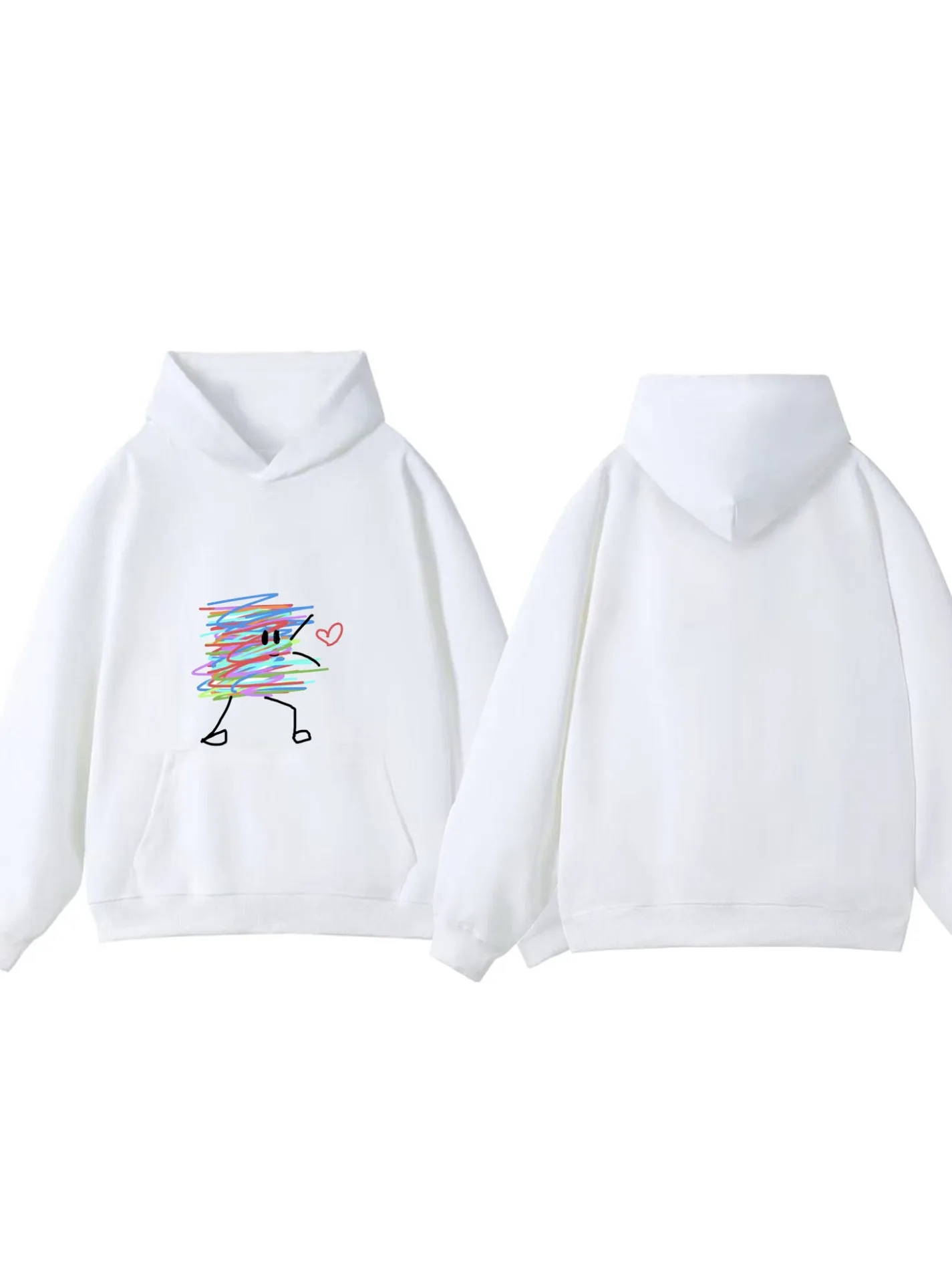 

2025 Fashion 330G Heavy Color Graffiti Character Hoodie Men's and Women's Fashion Casual Street Wear Hoodie Sweatshirt Printed