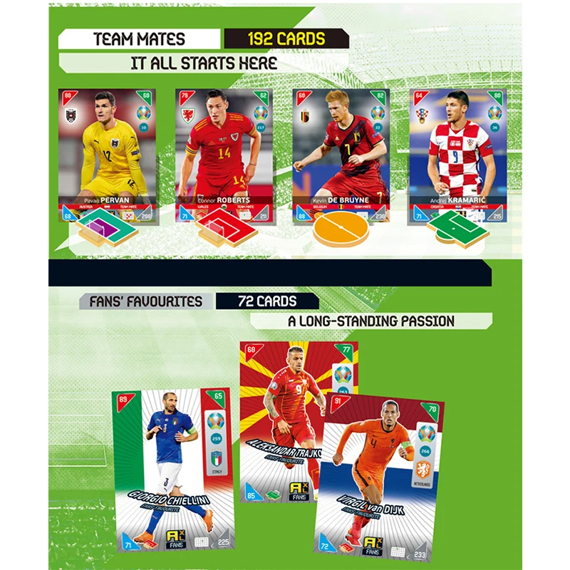 Panini European Cup 2021 Kick Off Football Star Limited Edition Game Toys Collection Card Christmas Birthday Gift Blind Box