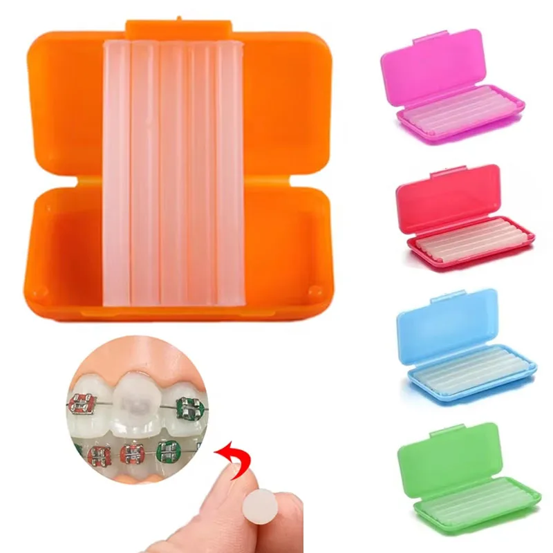 5pcs/box Dental Orthodontic Wax Fruit Flavour Orthodontic Wax For Oral Abrasion Reiieffrom Gum Irritation Oral Care Products