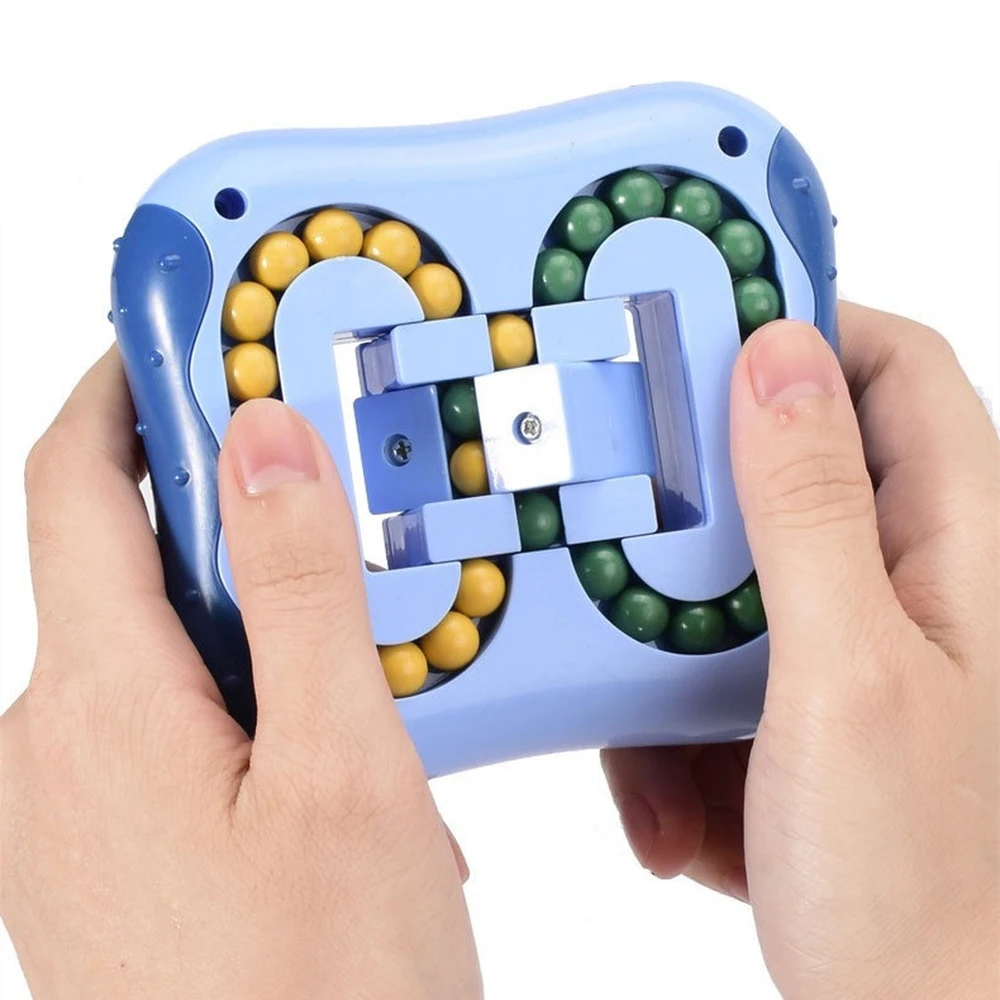 Rotating Magic Beans Cube Fingertip Toys Kids Adults Stress Relief Spin Bead Puzzles Children Education Intelligence Game