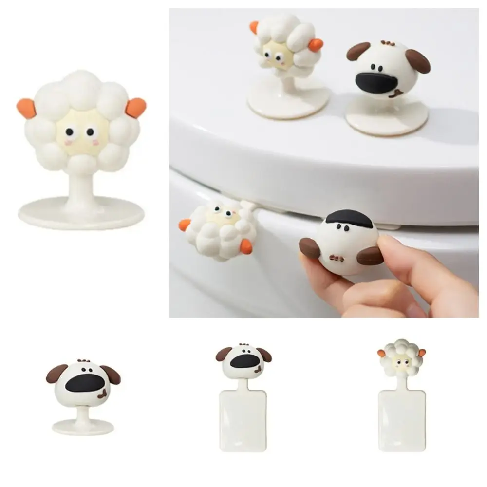 Cartoon Animals Cartoon Toilet Lid Lifter Anti-dirty Self-Adhesive Toilet Seat Handle Non-slip Animal Shape