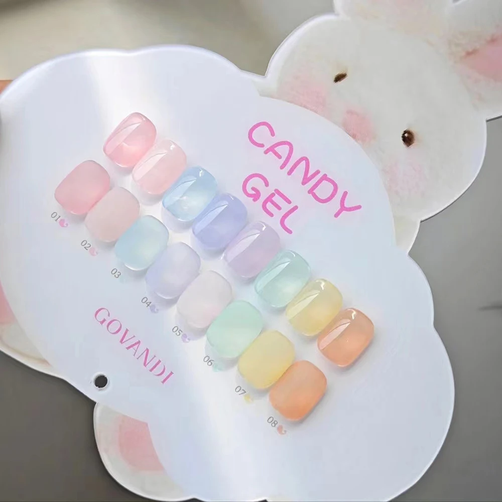 New 8 Color Candy Gel Polish Set Collection Semi-permanent Soak Off UV Gel 15ml Manicure Set For Nail Salon Nail Polish Kit