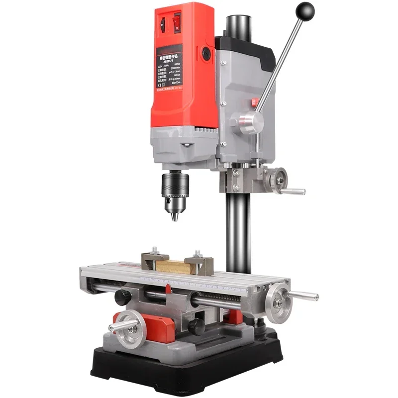 For AB2856T Mini Rotary Table Drilling Machine Multi-function Bench Drill Small 220v Home Small Electric Drill Milling Machine