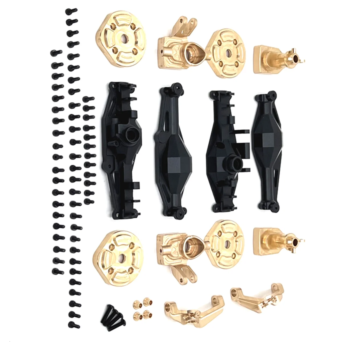 N18R RC Car Upgrade Front and Rear Axle Housing Brass Cup C Bridge Cover Kit for 1/12 H12Y H12Y+ RC Car Accessories Black