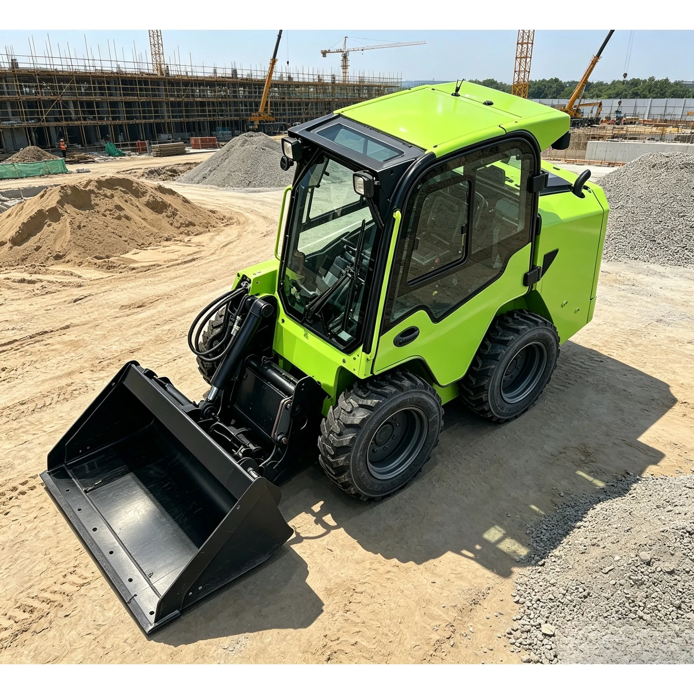 Compact Skid Steer Loader Small Hydraulic Utility Machine for Excavation Farming Landscaping and Construction Applications