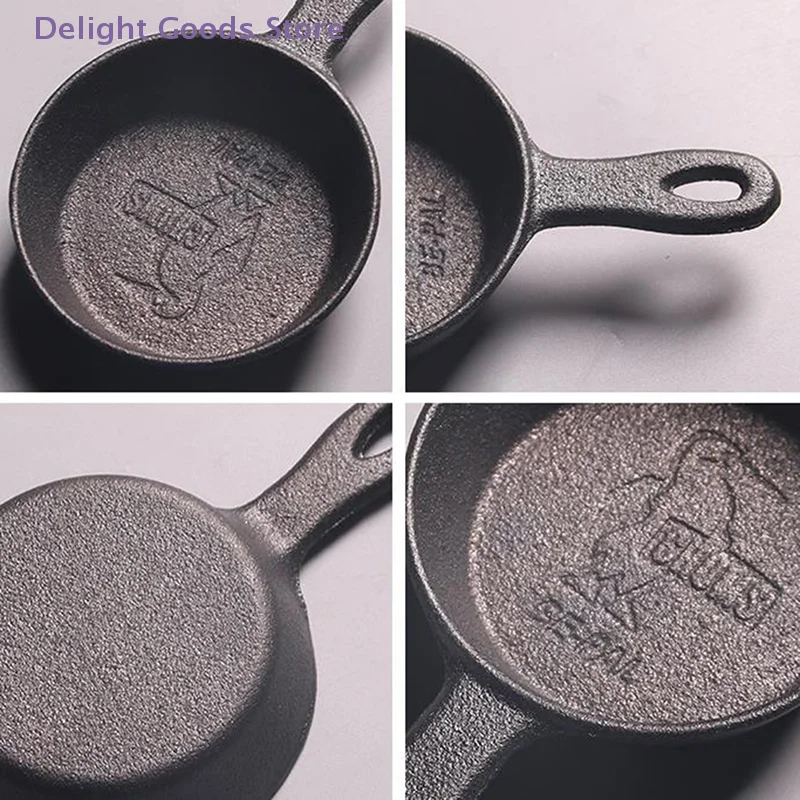 【D】8.5CM Mini Egg Frying Pan Non-stick Cast Iron Skillet for Kitchen Cookware