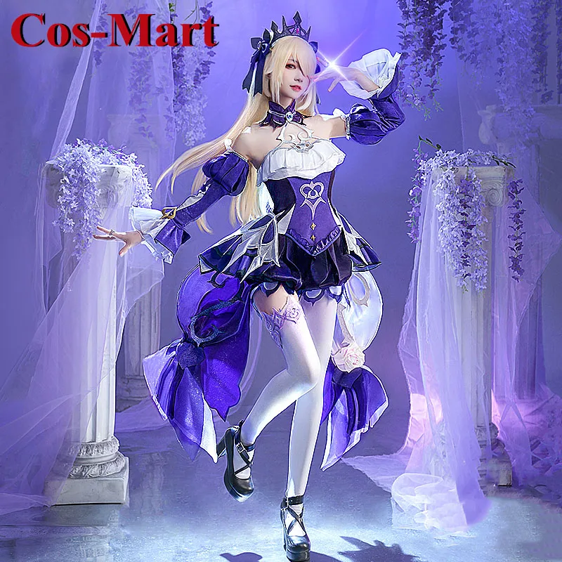 Cos-Mart Game Genshin Impact Fischl Cosplay Costume Sweet Elegant Uniform Dress Activity Party Role Play Clothing New