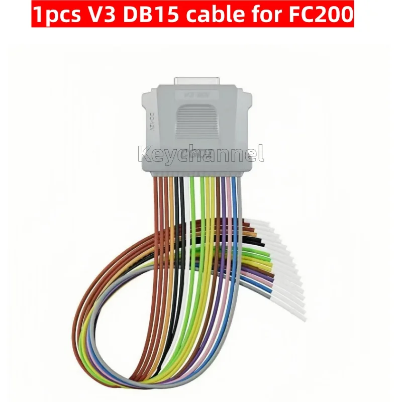 keystar 1 pièce Câble adaptateur de réglage ECU V3 DB15 FC200 d'origine, câble de connexion de contrôle moteur pour programmeur de lecture ECU CGDI FC200