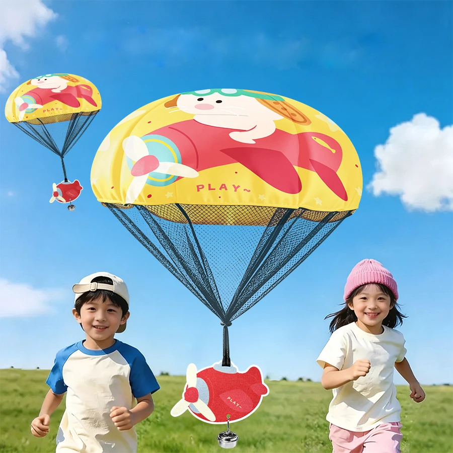 New Children Hand-launch Parachute Outdoor Sports Game Hand Throw Park Toys Airdrop Game Parent-child Interaction Outdoor Toys