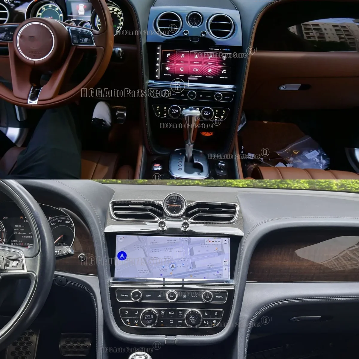 2025 Android13 Car Radio Multimedia Video Player Navigation GPS Stereo Head unit For Bentley Flying Spur Continental GT Bentayga