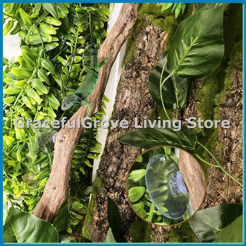 

Reptile Branches for Climbing Bearded Dragon Branch Natural Non-Slip Habitat Decorations Reptile Decor-ABFB