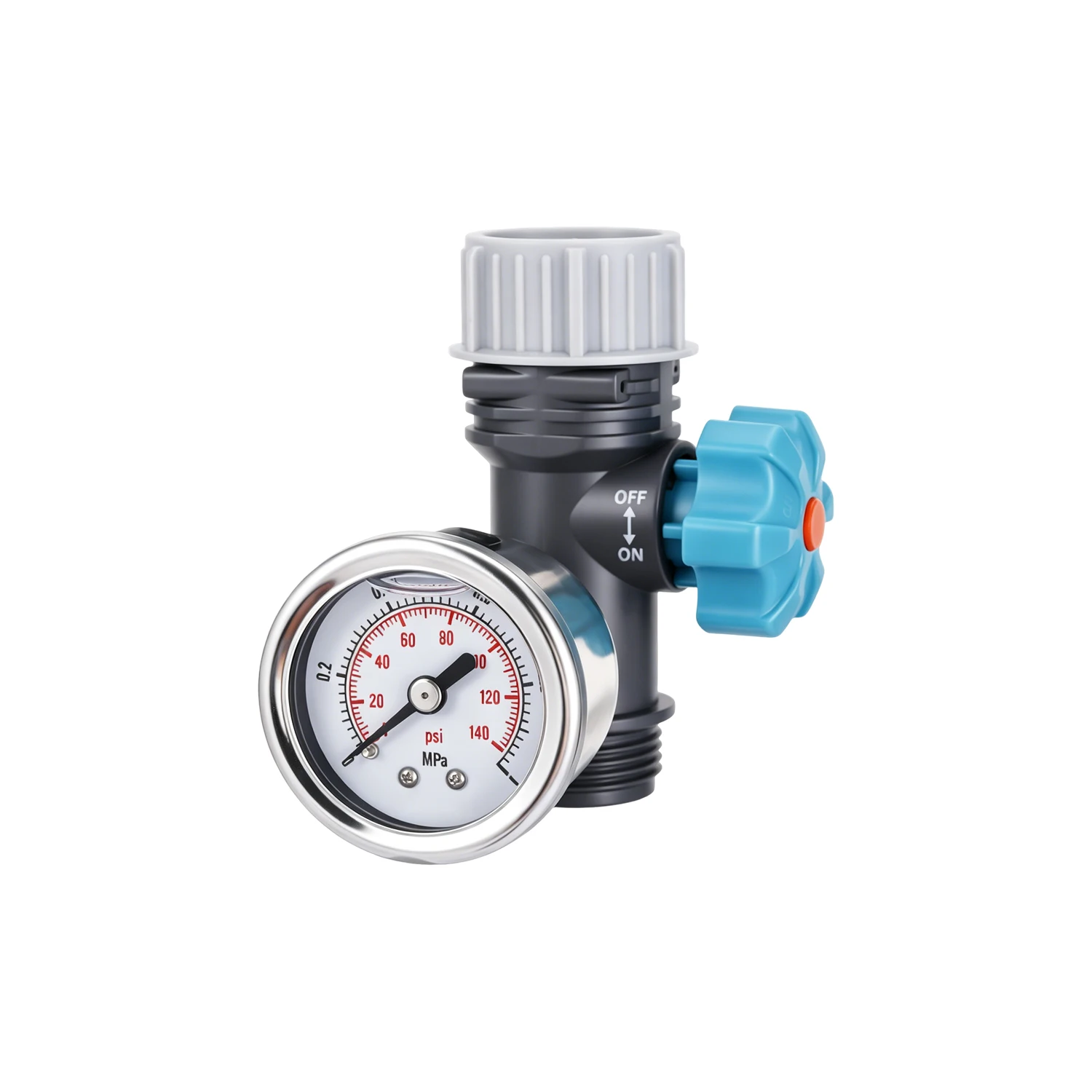 Pressure Reducer G3/4in Water Pressure Regulator Valve with Pressure Gauge Greenhouse Garden Irrigation Controller